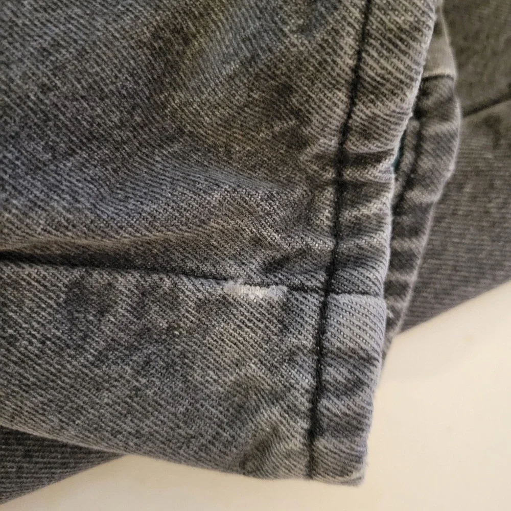 VTG LL Bean Flannel Lined Jeans Men's Size 34x31 Distressed Black Made In USA